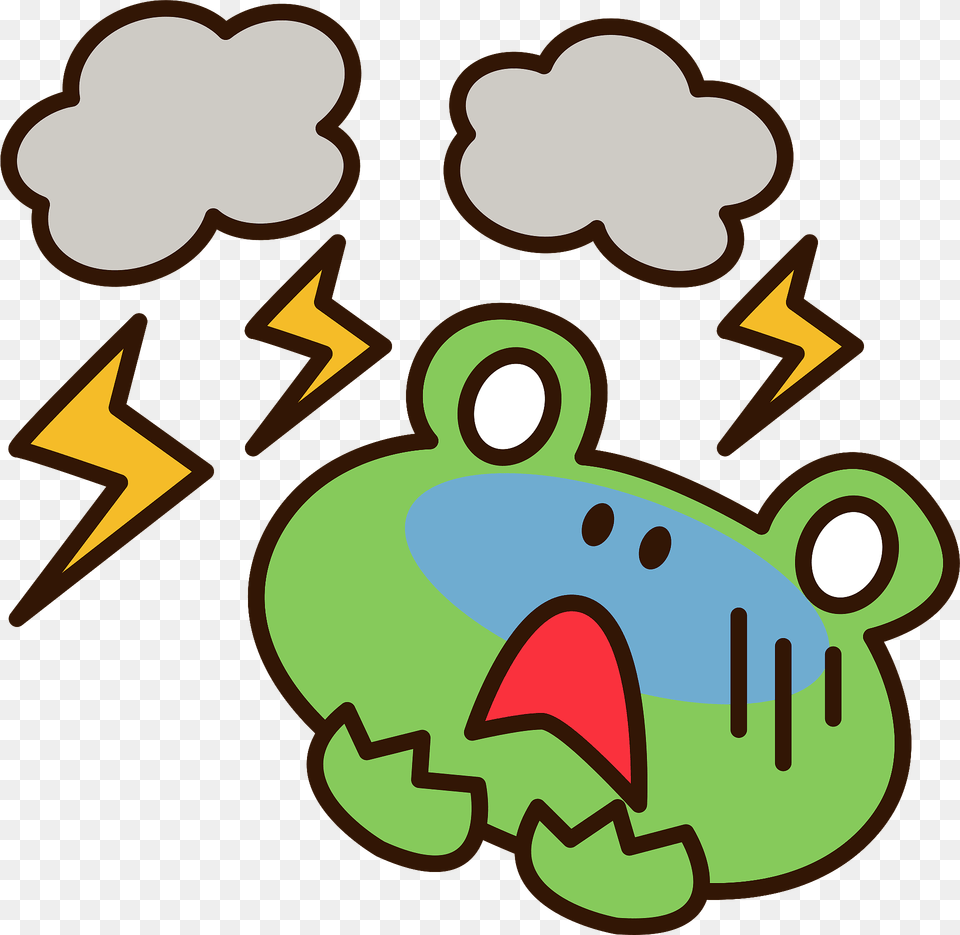 Lightning And Thunder Is Scaring A Frog Clipart, Dynamite, Weapon Png