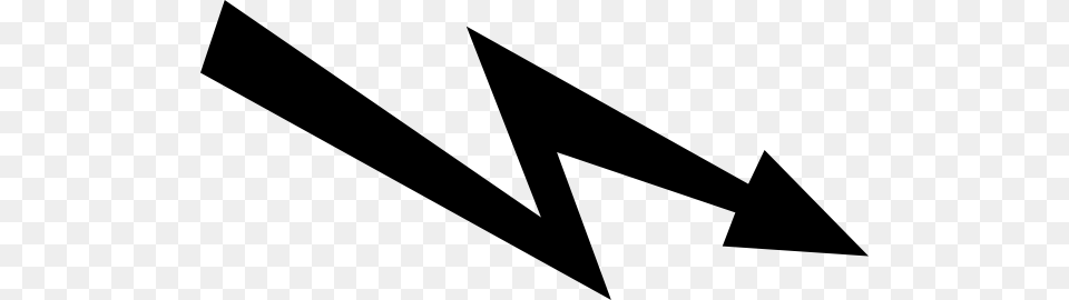 Lightning Arrow Jpg Black And White Lightning With Arrow, Triangle, Weapon Free Png Download