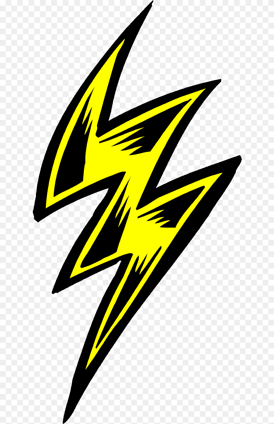 Lightning Bolt Black And Yellow Drawing Seneca Ridge Middle School, Symbol, Logo, Animal, Fish Png Image