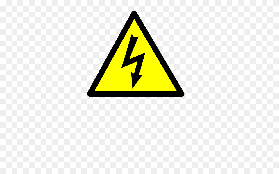Lightning Bolt Clip Art, Sign, Symbol, Triangle, Road Sign Png