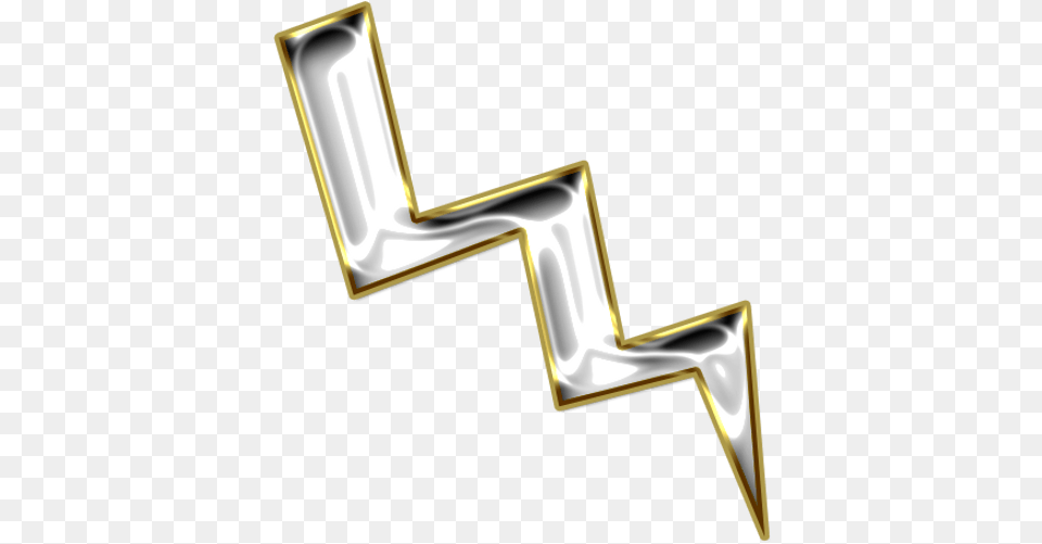 Lightning Bolt Clipart Gold Lightning Bolt, Symbol, Text, Blade, Razor Free Transparent Png