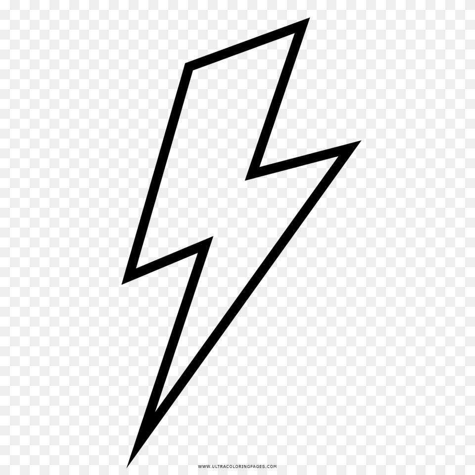 Lightning Bolt Coloring, Gray Png Image