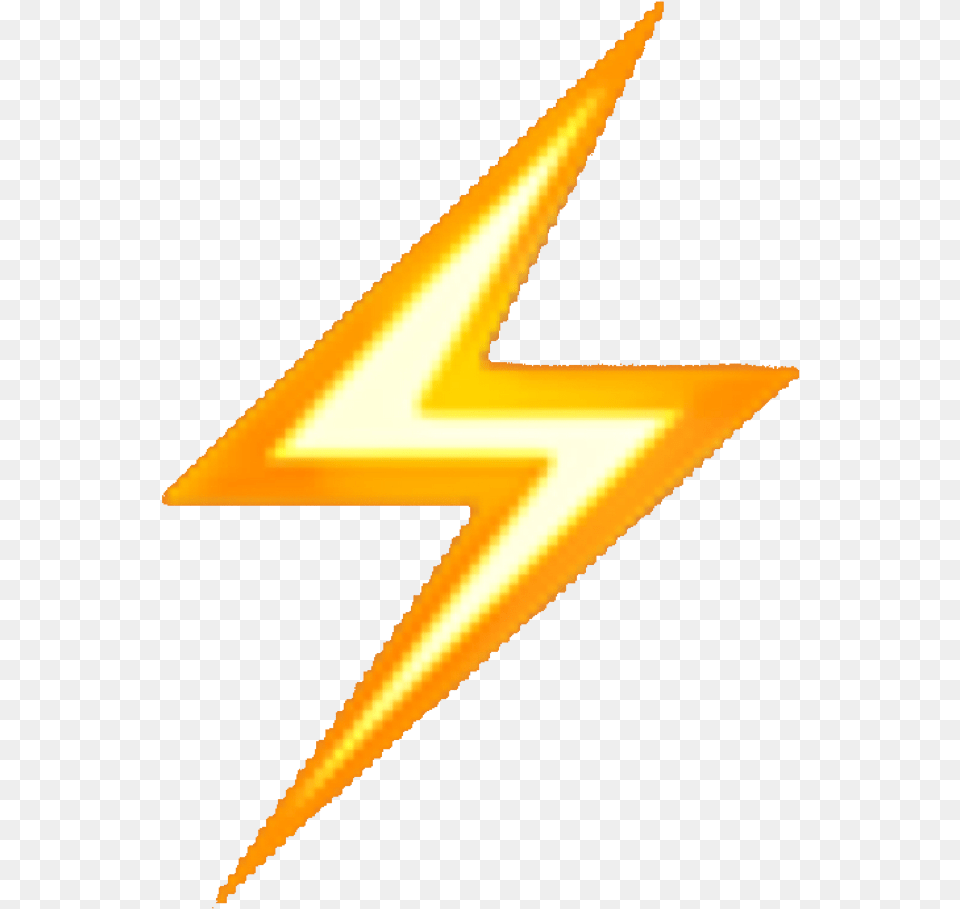 Lightning Bolt Emoji Yellow Aesthetic Overlay Beaut Transparent Background, Star Symbol, Symbol Free Png Download