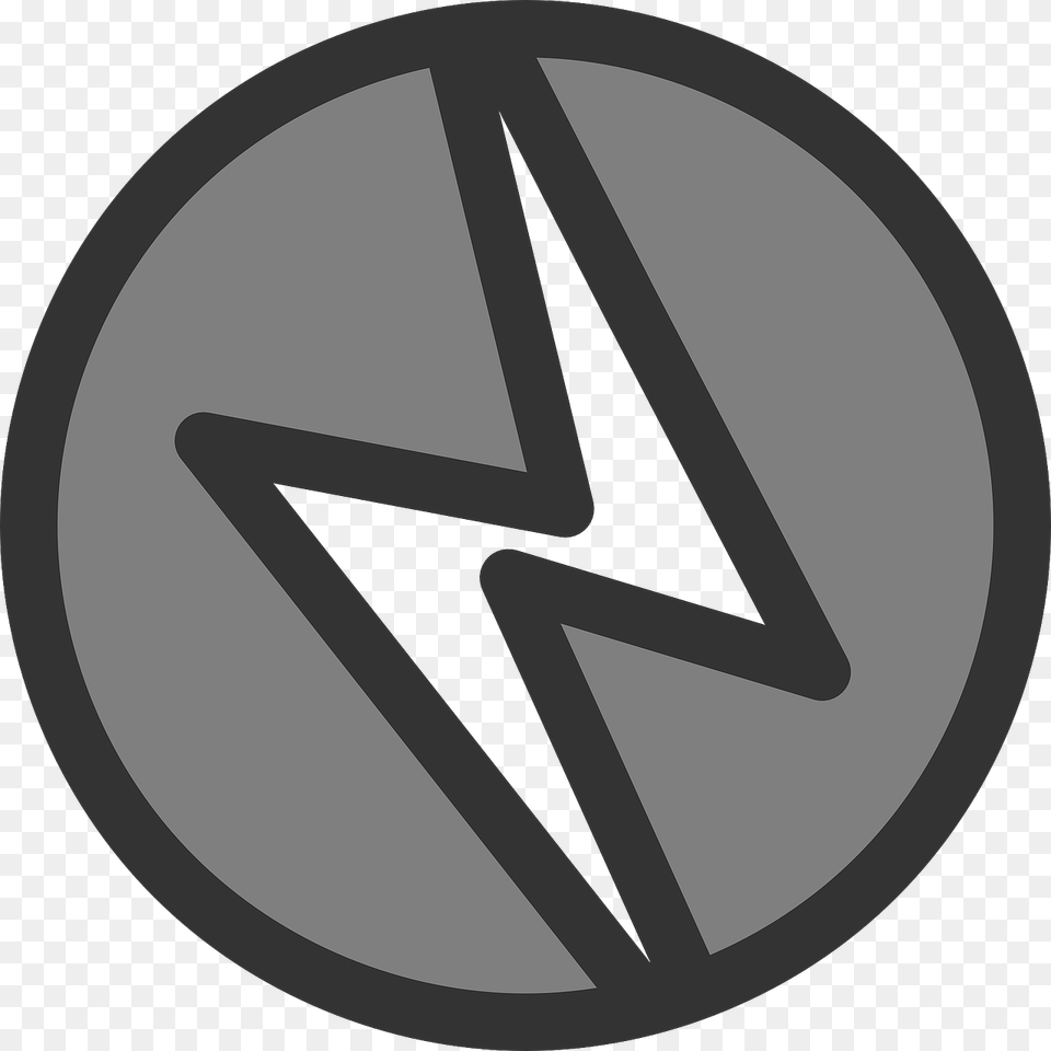 Lightning Bolt Icon Logo, Symbol, Star Symbol, Disk Free Transparent Png