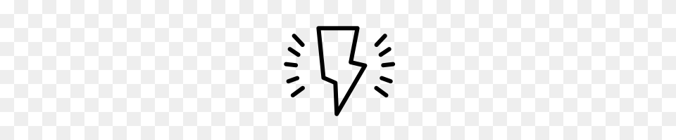 Lightning Bolt Icons Noun Project, Gray Png Image
