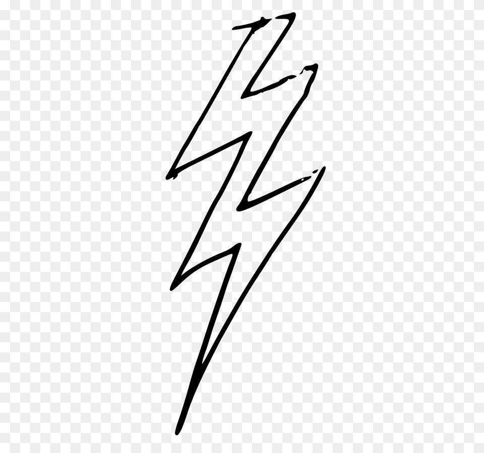 Lightning Bolt Large Size, Gray Png Image
