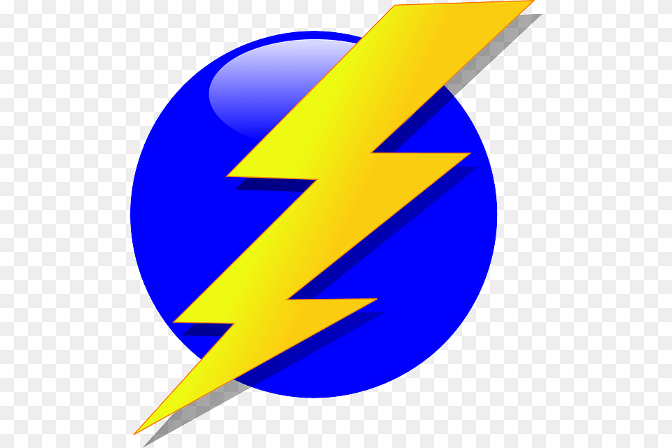Lightning Bolt Lightning Bolt Blue Yellow, Logo, Rocket, Weapon Free Png