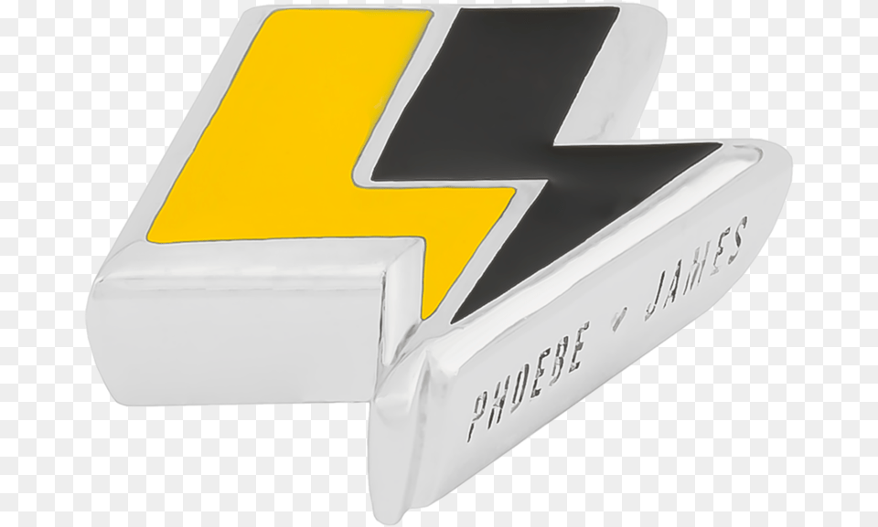 Lightning Bolt Phoebe James Sign, Silver, Text, Weapon, Hot Tub Png