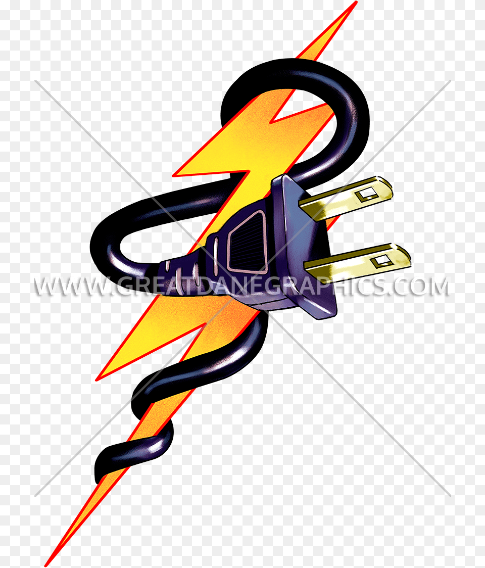 Lightning Bolt Plug Production Ready Artwork For T Shirt Illustrator Lightning Bolt Logo, Adapter, Electronics Free Png