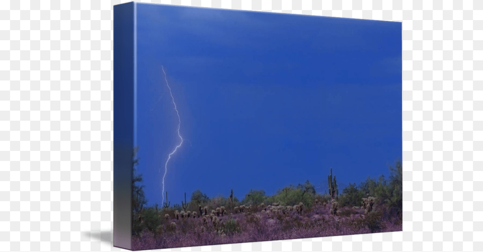 Lightning Bolt Strike In The Desert By James Lightning, Nature, Outdoors, Storm, Thunderstorm Free Transparent Png