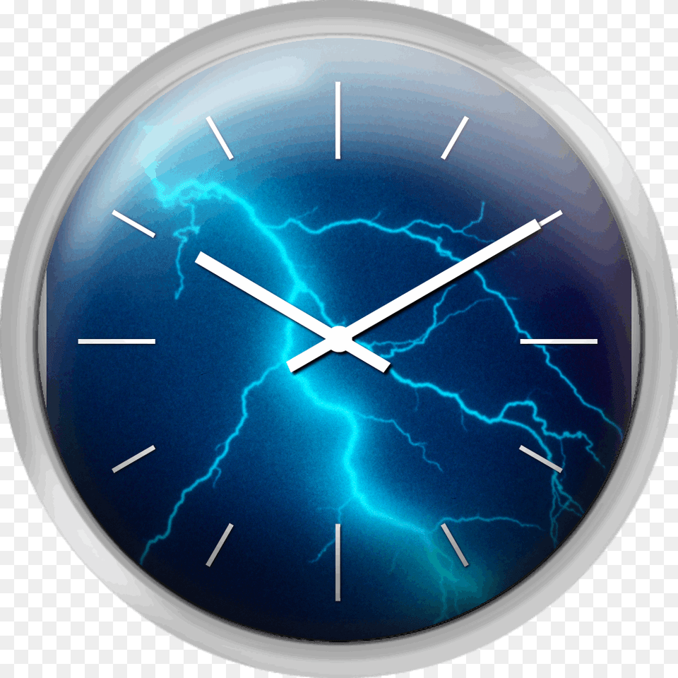 Lightning Bolt Striking Wall Clock, Analog Clock, Outdoors, Windmill Png Image