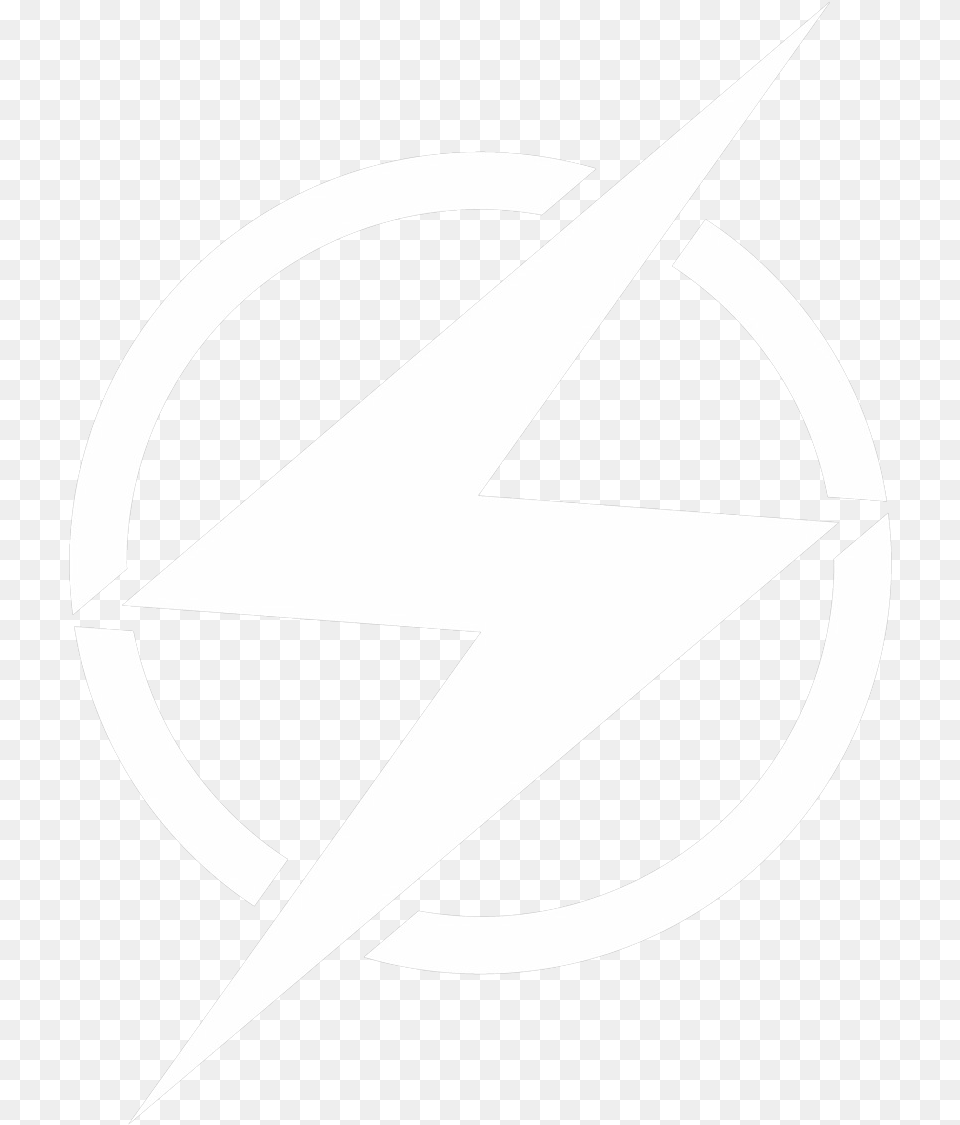 Lightning Bolt White Logo, Star Symbol, Symbol, Blade, Dagger Free Transparent Png