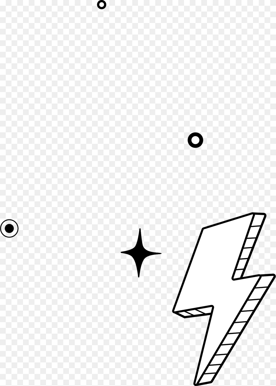 Lightning Bolt With Glitter Line Art, Symbol, Star Symbol Png Image