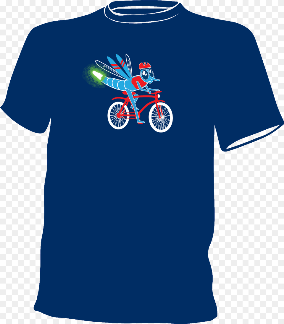 Lightning Bug On A Bike Illustration, Clothing, T-shirt, Bicycle, Transportation Png Image