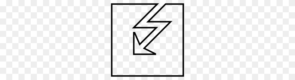 Lightning Clipart, Gray Free Png