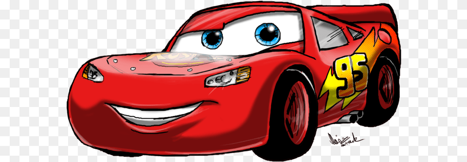 Lightning Clipart Cartoon Mcqueen Car Cartoon Rayo Mcqueen Cars Dibujo, Vehicle, Transportation, Wheel, Machine Free Png Download