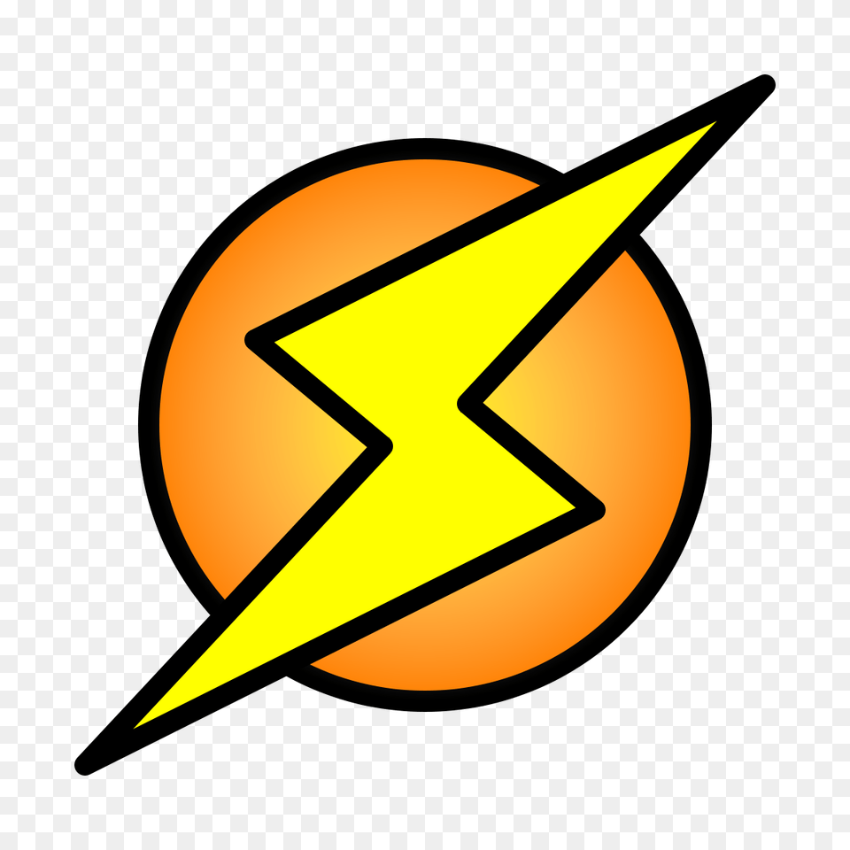 Lightning Clipart Svg Transparent Free For Lightning Bolt On Circle, Star Symbol, Symbol, Astronomy, Moon Png Image
