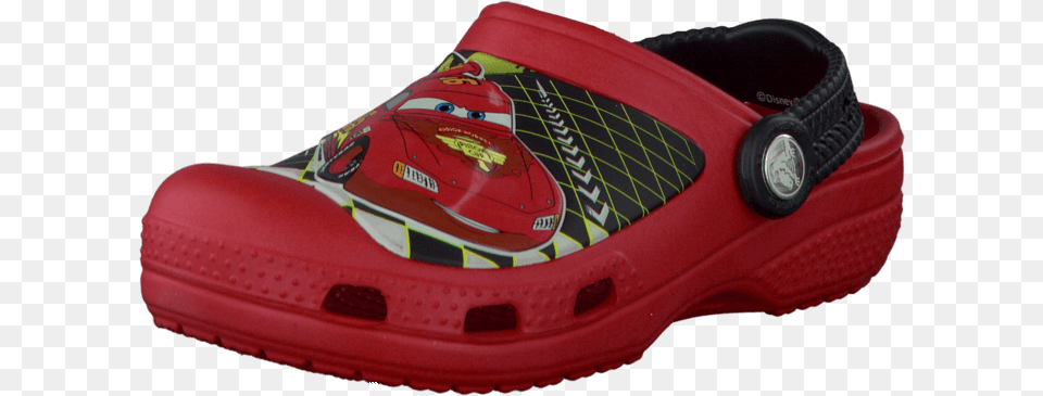Lightning Clog Red Children Transparent Lightning Mcqueen Crocs, Clothing, Footwear, Shoe, Sneaker Png Image