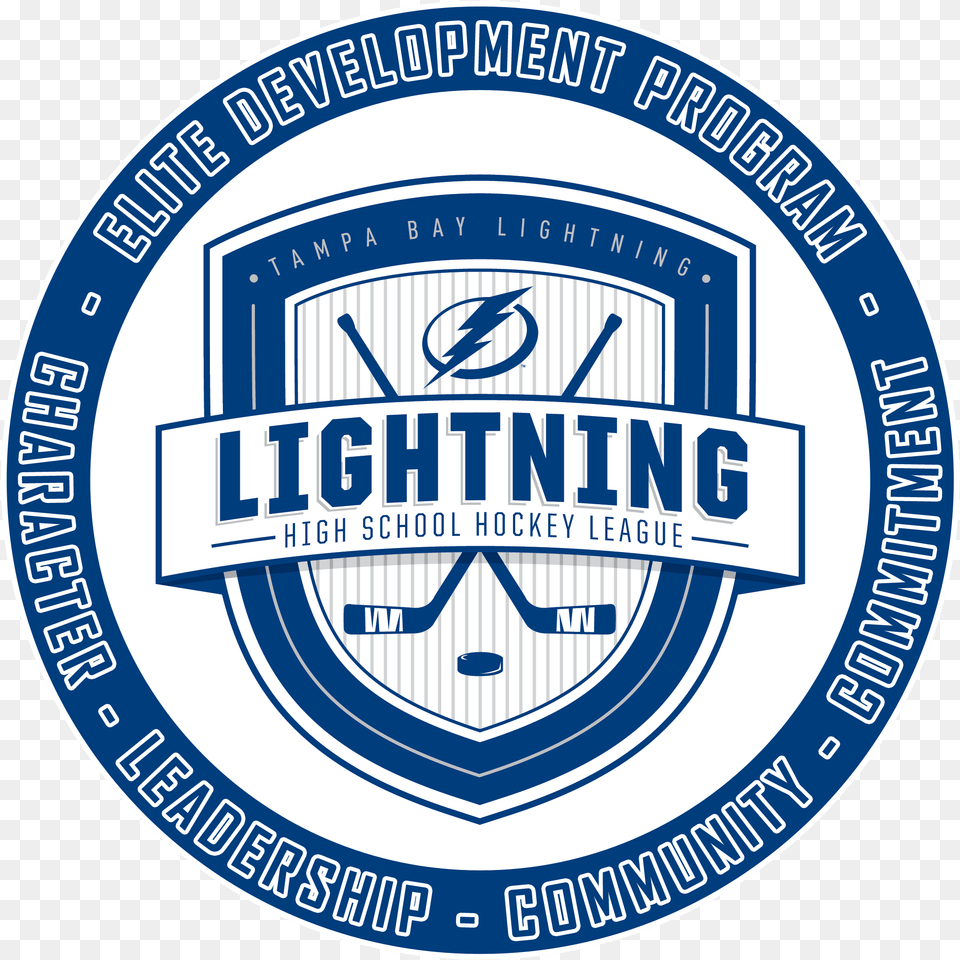 Lightning Elite Development Program Tampa Bay Logo, Badge, Symbol, Emblem, Disk Png