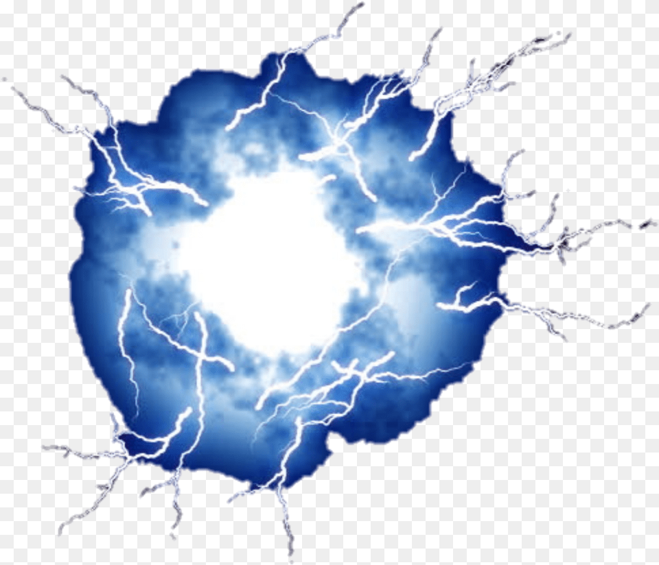 Lightning Energy Spark Energy Ball Digital Painting, Nature, Outdoors, Storm, Thunderstorm Png Image