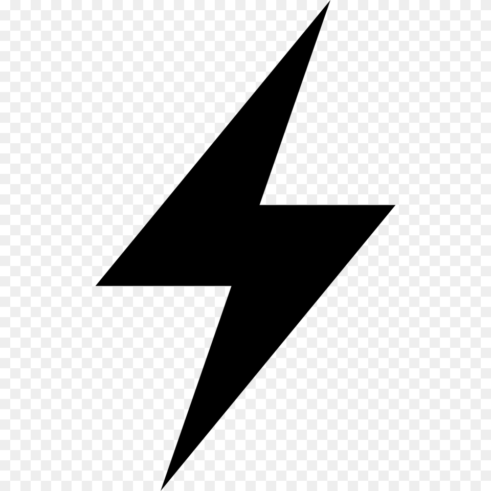 Lightning Icon, Gray Free Png Download