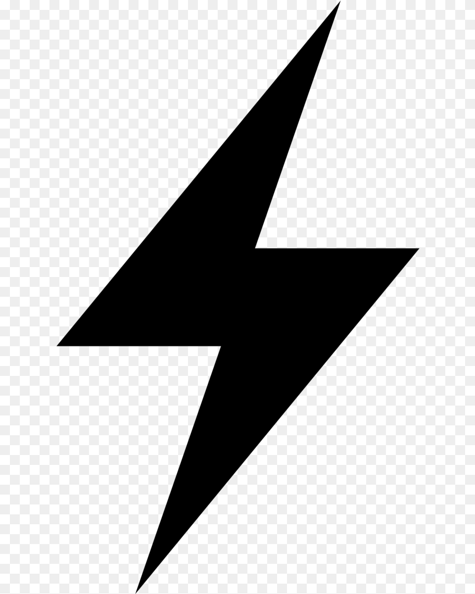 Lightning Icon Electric Power Icon, Gray Free Png Download