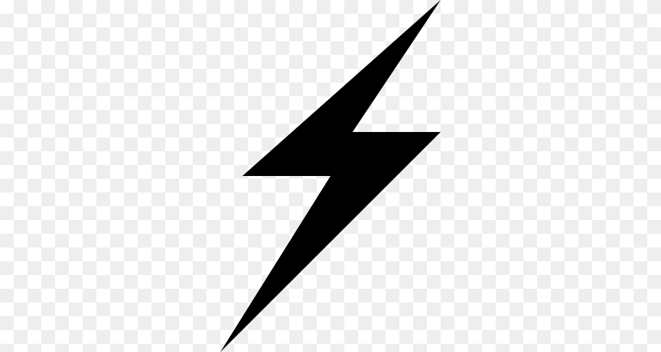 Lightning Lightning Icon With And Vector Format For, Gray Free Png
