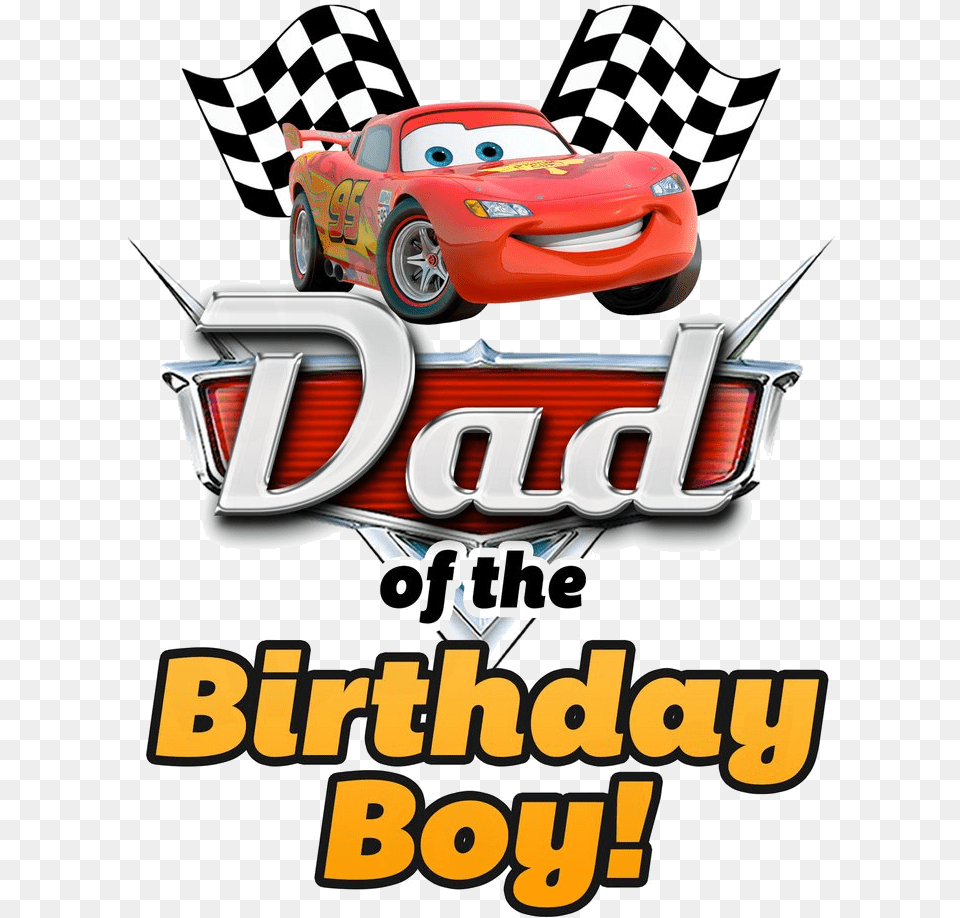 Lightning Mcqueen 95 Car Logo Clipart On Transparent Cars Dad Birthday Boy, Advertisement, Transportation, Vehicle, Machine Png