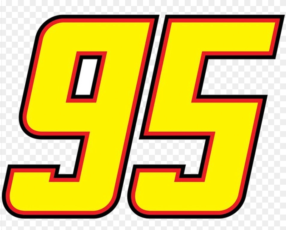 Lightning Mcqueen 95 Nascar On Nbc Ka Chow Mattdracings Matt Dibenedetto Number, Symbol, Text Free Transparent Png