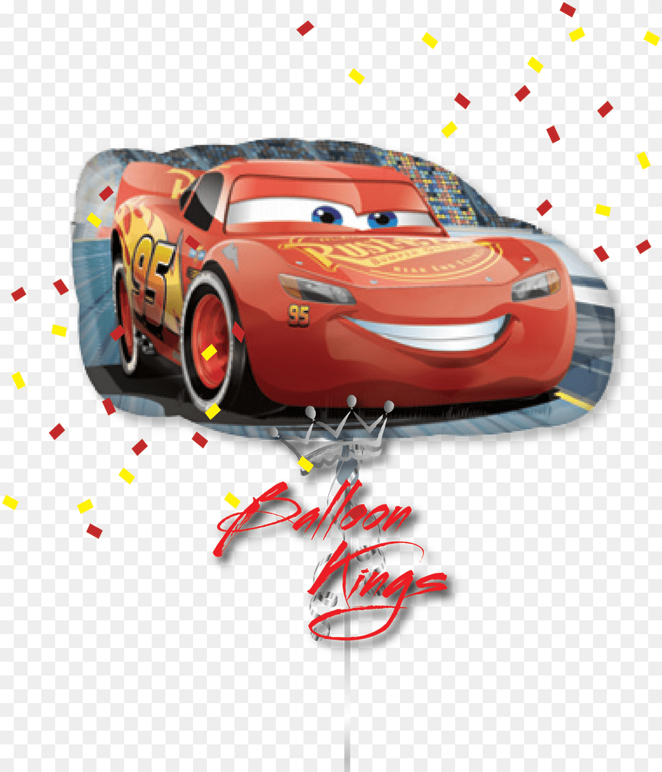Lightning Mcqueen Cars 3 Lightning Mcqueen Shape Foil Balloon, Car, Sports Car, Transportation, Vehicle Png Image