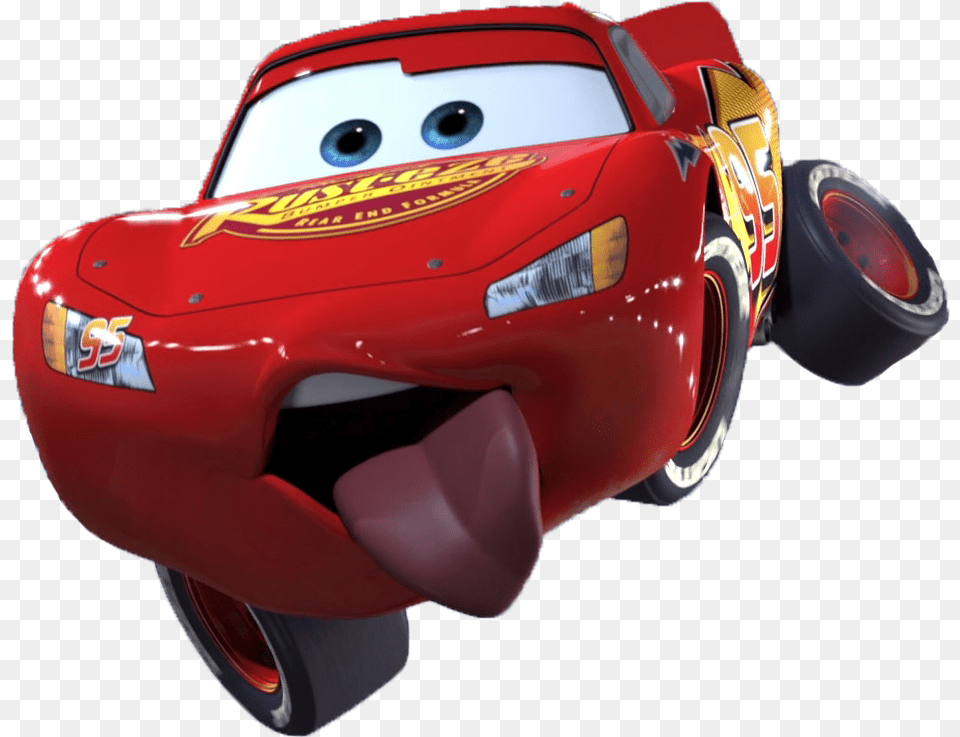 Lightning Mcqueen Cars Tongue Pixar The Lightning Mcqueen Tongue Out, Car, Transportation, Vehicle, Machine Free Transparent Png