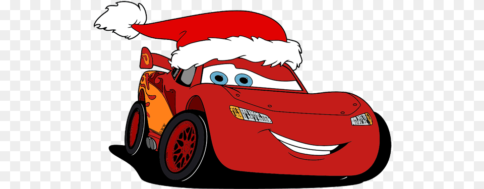 Lightning Mcqueen Christmas Clipart Disney Cars Christmas Clipart, Wheel, Machine, Vehicle, Car Free Transparent Png