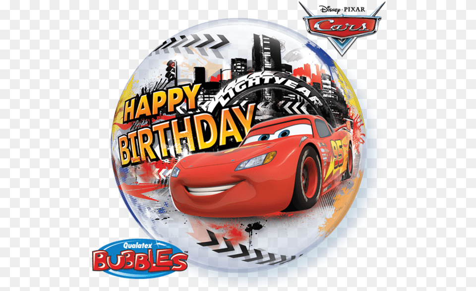 Lightning Mcqueen Happy Birthday Balloon Lightning Mcqueen Birthday, Car, Transportation, Vehicle, Machine Free Png Download