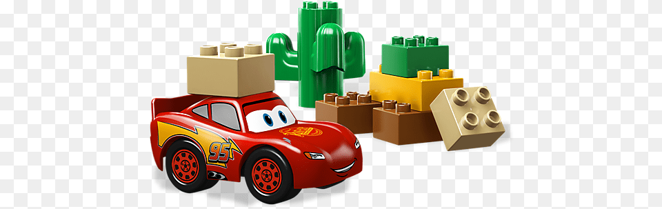 Lightning Mcqueen Lego Duplo 5813 Cars Lightning Mcqueen Lego 5813, Bulldozer, Machine, Car, Transportation Png Image