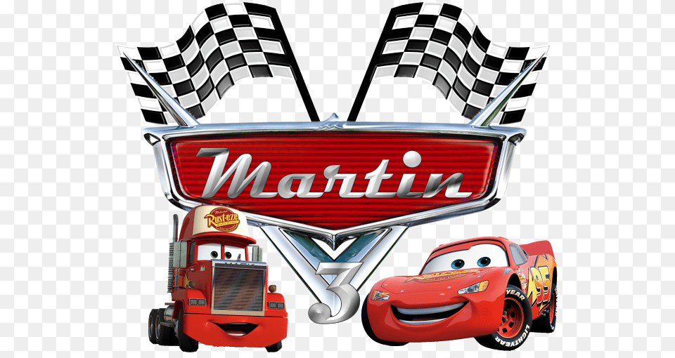 Lightning Mcqueen Mater Cars The Walt Disney Company Rayo Mcqueen Con Banderas, Car, Transportation, Vehicle Png Image