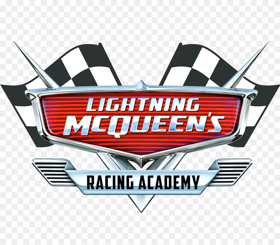 Lightning Mcqueen Racing Academy Mcqueen Cars Logo, Emblem, Symbol, Car, Transportation Free Png