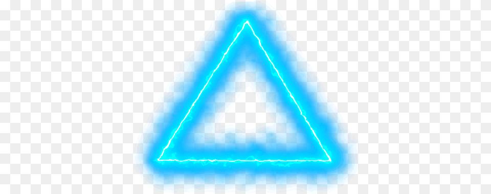 Lightning Neon Blue Fire Triangle Madewithpicsart Triangle Free Png Download