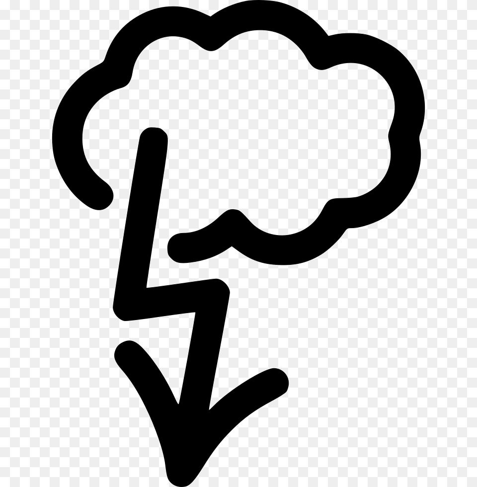 Lightning Strike Icon Stencil, Sticker, Smoke Pipe Free Png Download