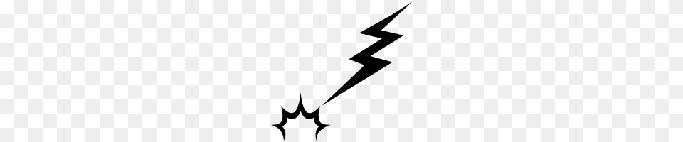 Lightning Strike Icons Noun Project, Gray Png Image