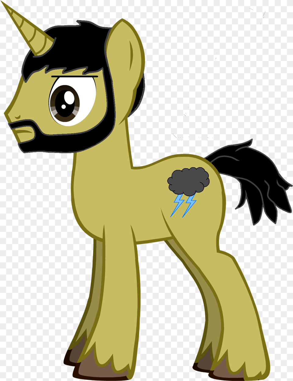 Lightning Strike Pony Mlp Pony With Beard, Animal, Person, Mammal Free Transparent Png