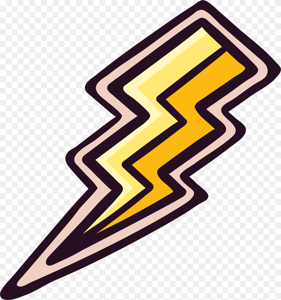 Lightning Thunder Sticker Icon Golden Thunder, Food, Home Decor, Ketchup, Logo Free Transparent Png