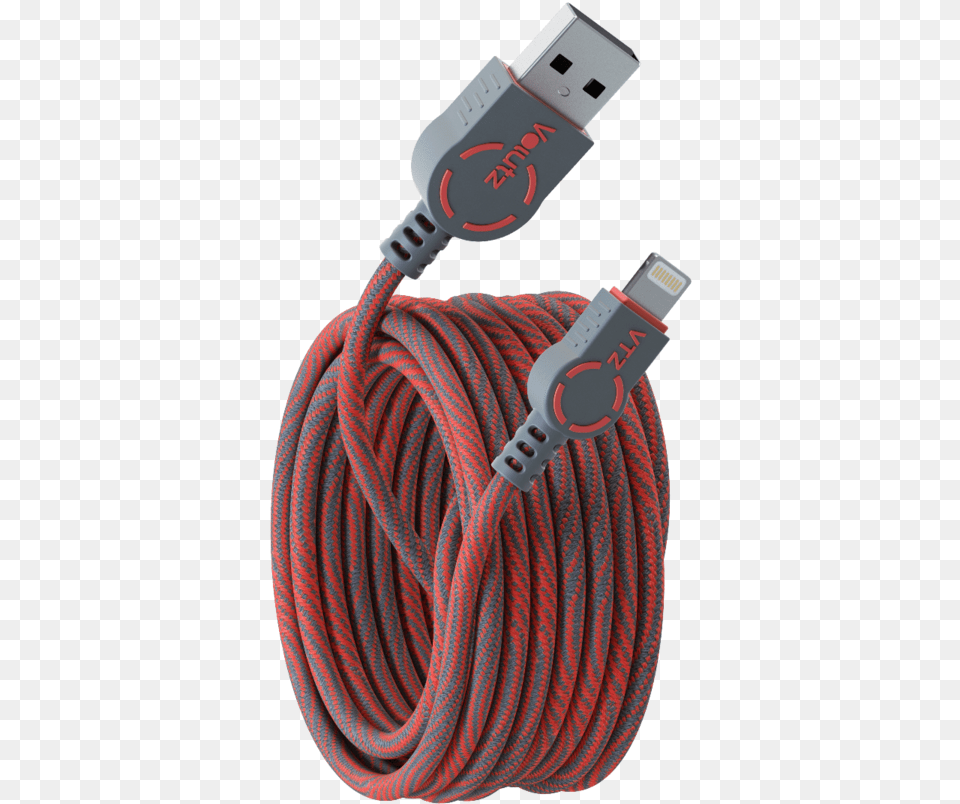 Lightning To Usb A Ruby Red Usb, Cable, Smoke Pipe Png Image