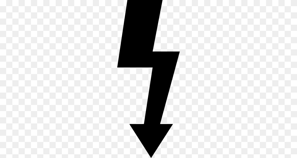 Lightning Warning Icon, Gray Png