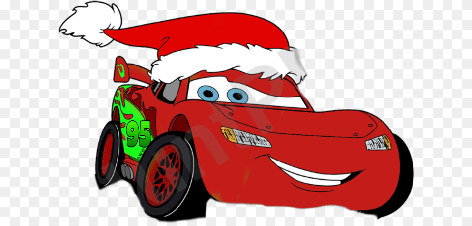 Lightningmcqueen Christmas Freetoedit Colorpaint Disney Cars Christmas Clipart, Car, Transportation, Vehicle, Machine Free Png