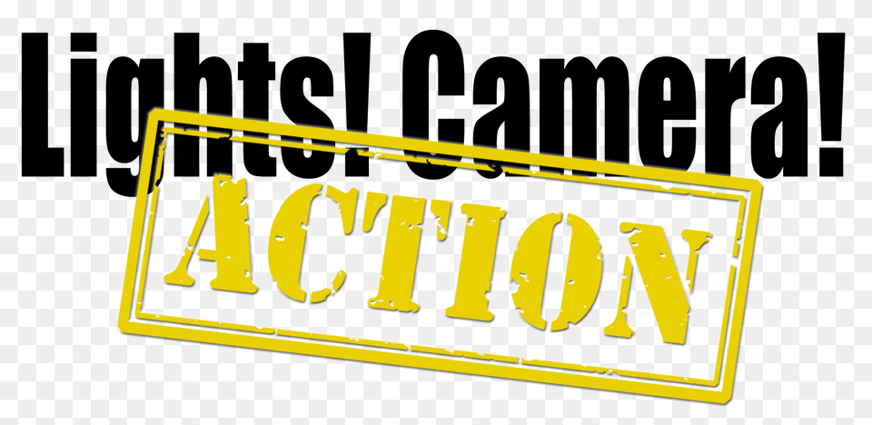 Lights Camera Action Clip Art, License Plate, Transportation, Vehicle, Paper Free Png Download