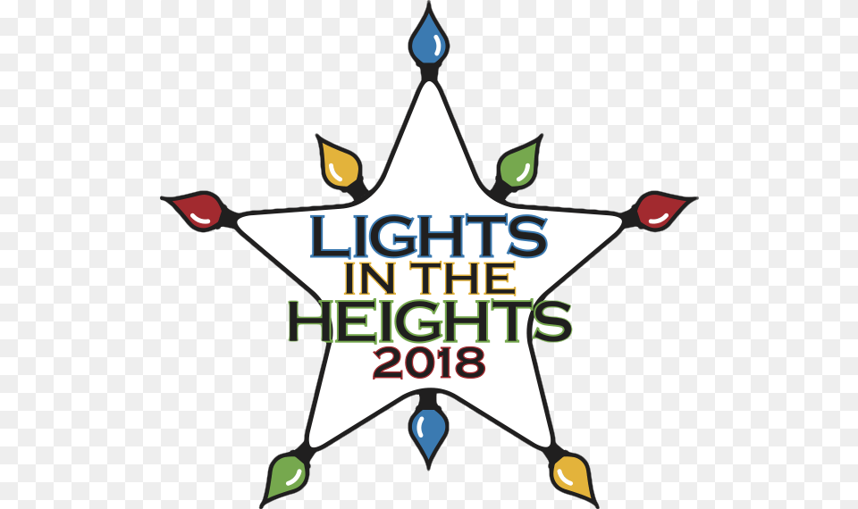 Lights In The Heights General Information Woodland Lights In The Heights 2018 Houston, Symbol, Lighting, Logo, Star Symbol Png