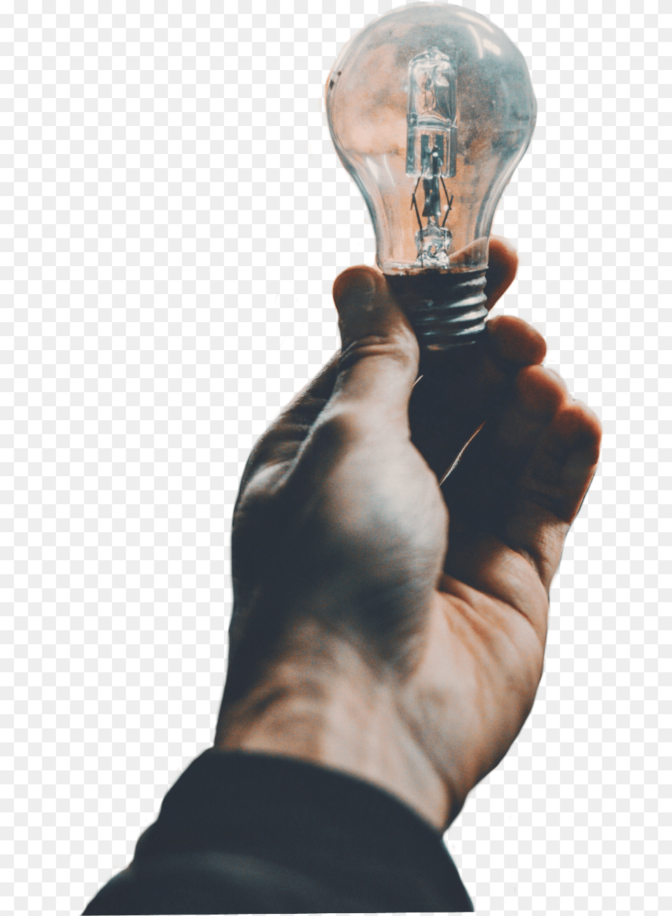 Lights Light Lamp Bulb Hand Foco, Lightbulb, Adult, Male, Man Free Png