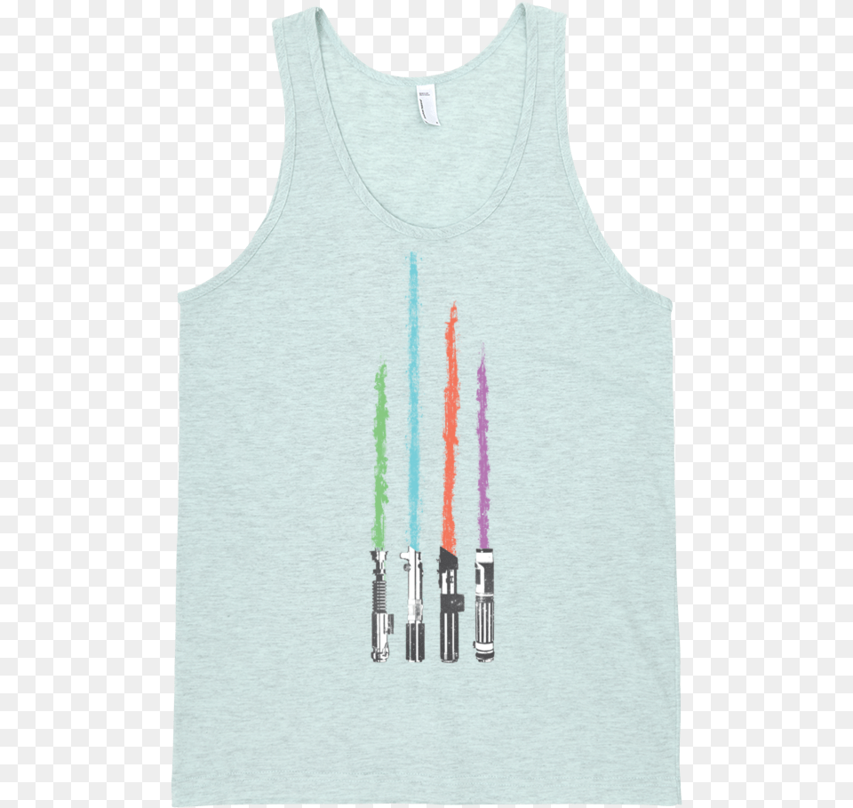 Lightsaber Stripes Star Wars Active Tank, Clothing, T-shirt, Tank Top Png Image