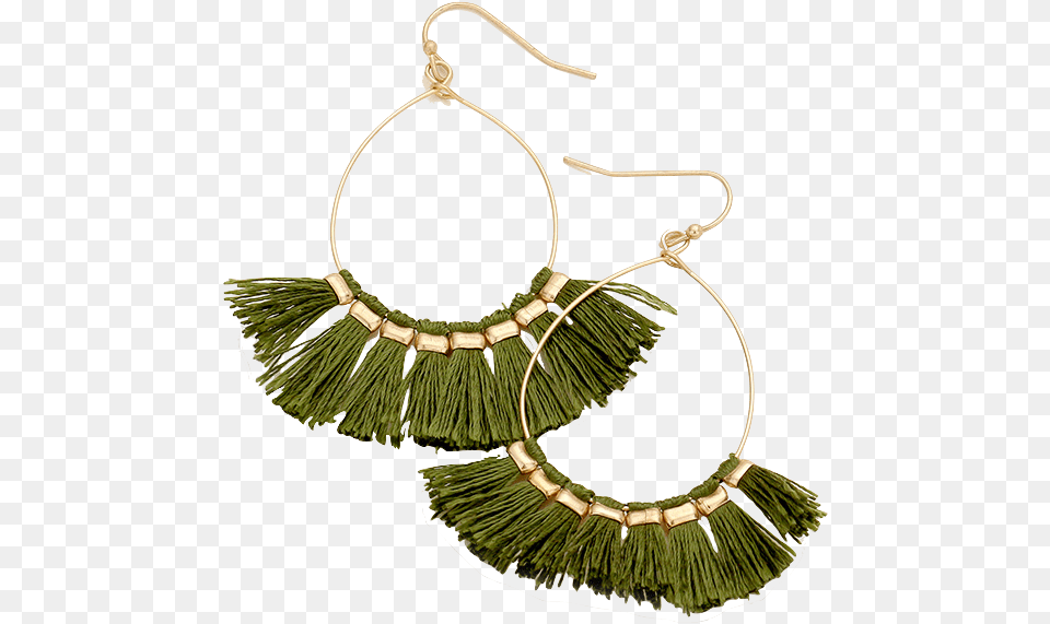 Lightweight Fan Tassel Gold Hoop Earrings Earrings, Accessories, Earring, Jewelry, Necklace Free Png Download