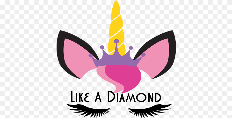 Like A Diamond Unicorn Svg For Commercial Use Printable Unicorn Face, Clothing, Hat Png Image